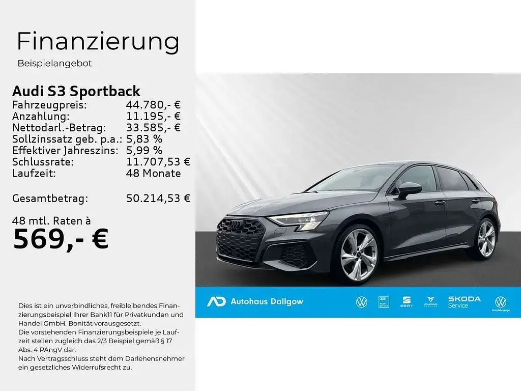 Gebraucht Audi S3 Sport 310 PS (228 kW) 2024 Daytonagrau perleffekt Limousine