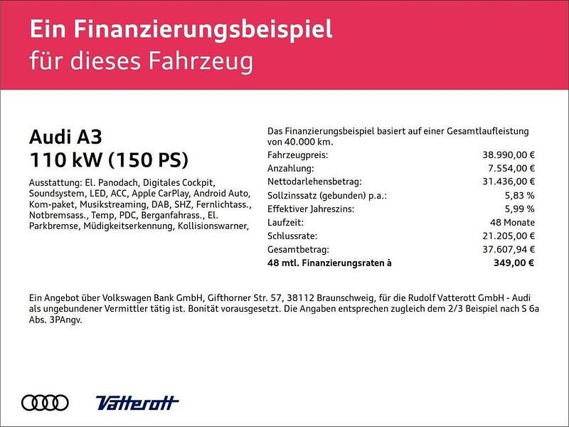 Gebraucht Audi A3 Advanced Plus 150 PS (110 kW) 2025 Grau Limousine