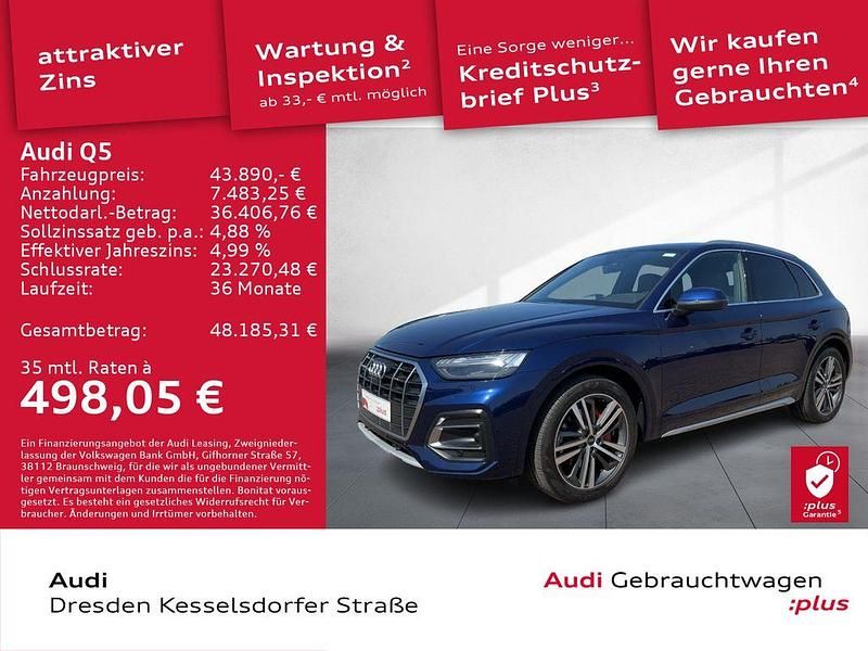 Navarrablau metallic Gebraucht 2022 Audi Q5 Ambiente SUV | 43.890 € (Fairer Preis) - Bild 1/4