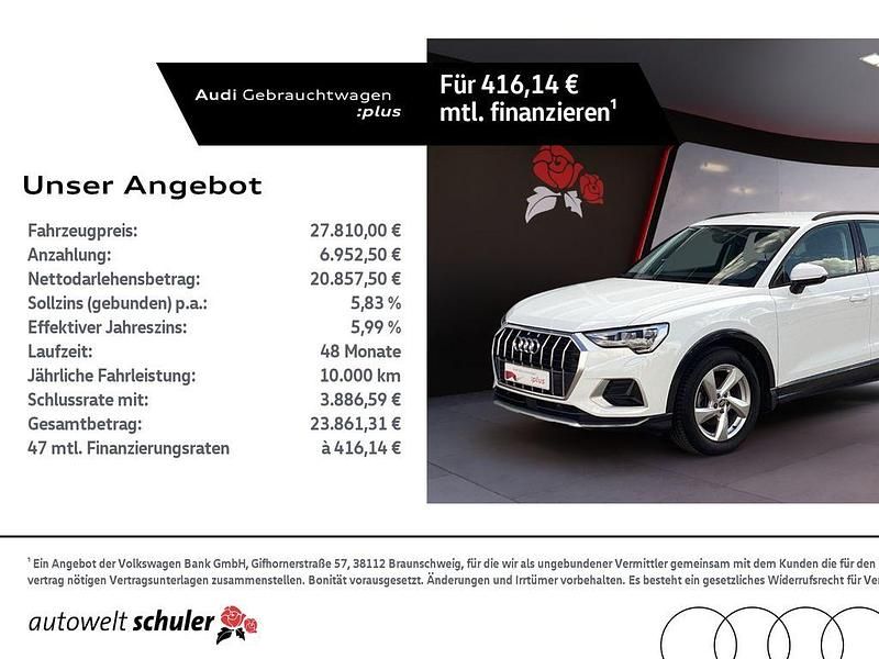 Ibisweiß Gebraucht 2019 Audi Q3 Advanced Plus SUV | 26.250 € (Fairer Preis) - Bild 1/4
