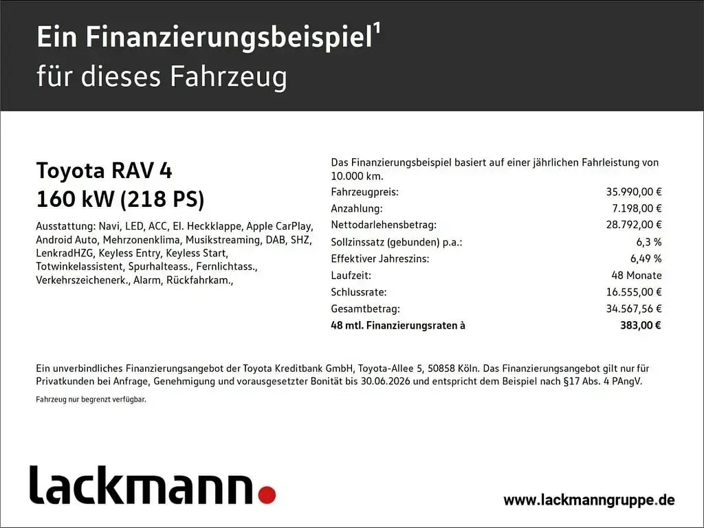Gebraucht Toyota RAV4 Hybrid Team 218 PS (160 kW) 2023 Grau SUV