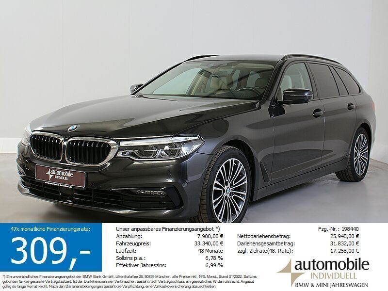 Sophistograu brillanteff. met. Gebraucht 2020 BMW 520 Sport Line Kombi | 27.630 € (Guter Preis) - Bild 1/4