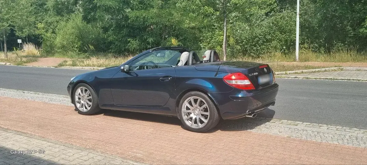 Gebraucht Mercedes SLK200 163 PS (119 kW) 2007 Blau Cabrio