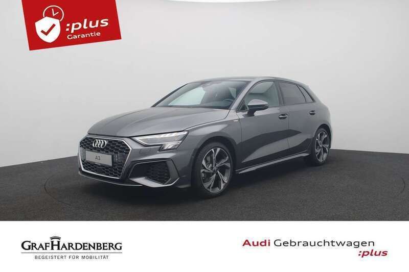 Grau Gebraucht 2024 Audi A3 Sportback S-Line Limousine | 36.980 € (Fairer Preis) - Bild 1/4