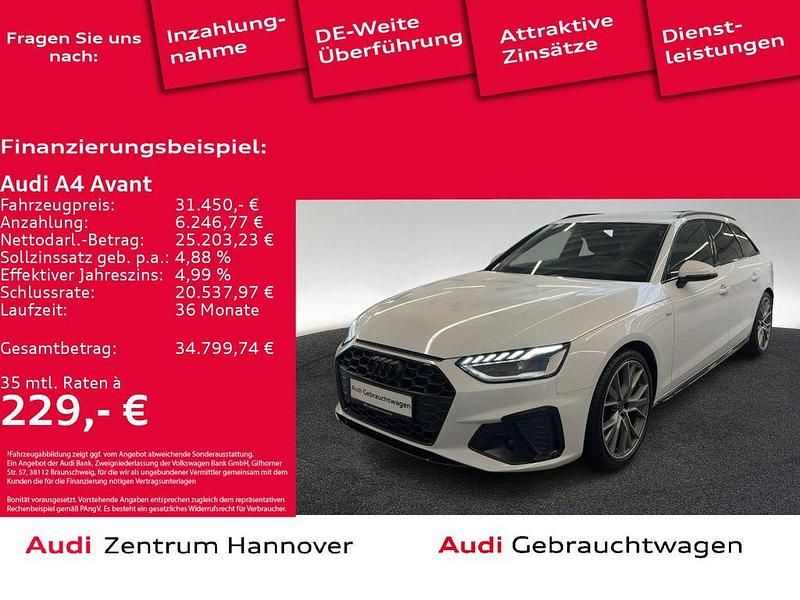 Gebraucht Audi A4 S-Line 150 PS (110 kW) 2023 Gletscherweiß metallic Kombi