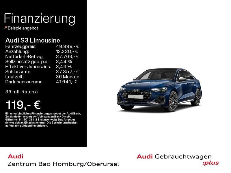 Blau Gebraucht 2024 Audi S3 Ambiente Limousine | 49.999 € (Fairer Preis) - Bild 1/4