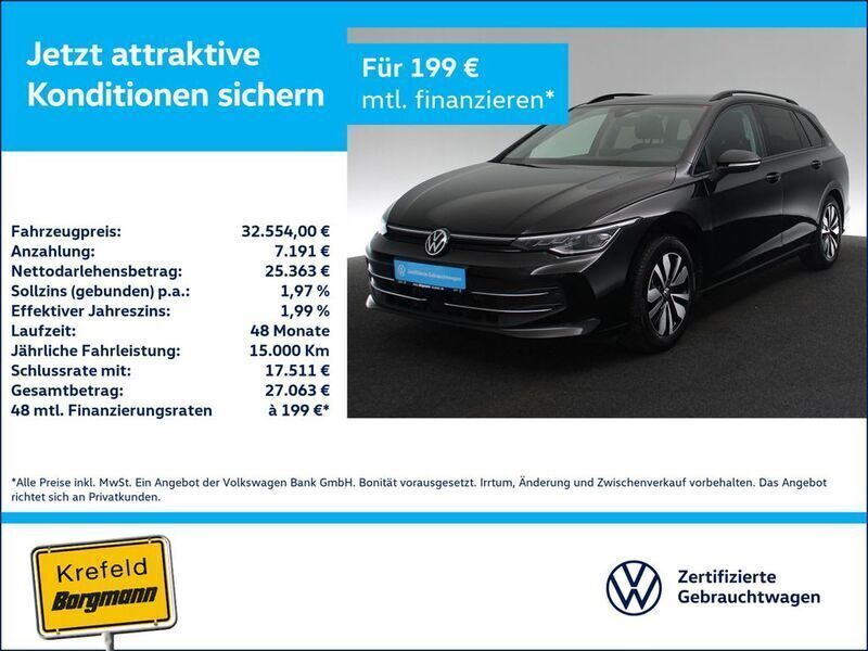 Schwarz / grenadillschwarz Gebraucht 2024 VW Golf VIII Goal Kombi | 32.554 € (Superpreis) - Bild 1/4
