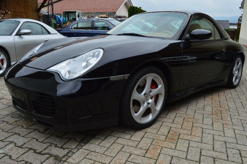 Schwarz metallic Gebraucht 2004 Porsche 911 Carrera 4S Cabriolet Cabrio | 49.990 € (Guter Preis) - Bild 1/4