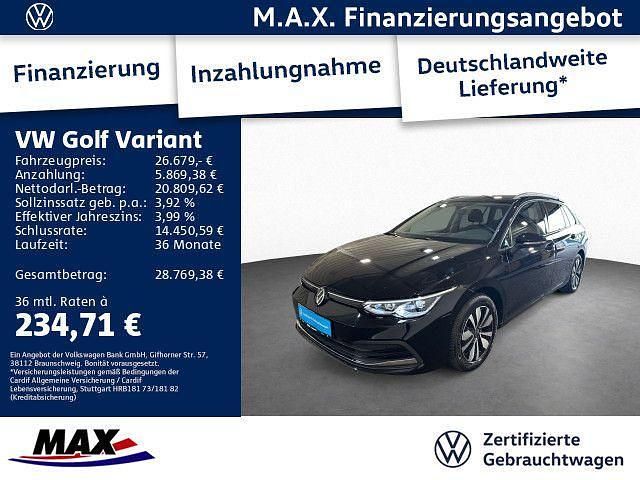 Deep black perleffekt (metallic) Gebraucht 2023 VW Golf VIII Move Kombi | 26.679 € (Fairer Preis) - Bild 1/4