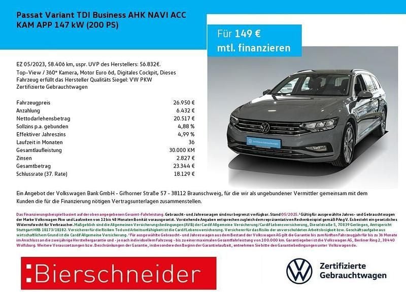 Grau Gebraucht 2023 VW Passat Business Kombi | 26.950 € (Guter Preis) - Bild 1/4