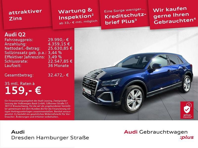 Second-hand Audi Q2 Advanced Plus 150 CP (110 kW) 2025 Albastru SUV
