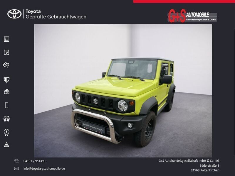 Kinetic yellow / bluish black pearl meta (metallic) Gebraucht 2023 Suzuki Jimny Comfort SUV | 28.990 € (Fairer Preis) - Bild 1/4