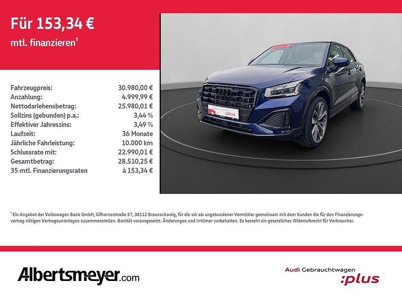 Navarrablau metallic Gebraucht 2025 Audi Q2 Advanced Plus SUV | 30.980 € (Guter Preis) - Bild 1/4