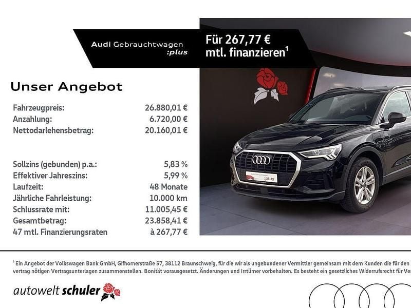 Mythosschwarz metallic Gebraucht 2022 Audi Q3 Ambiente SUV | 26.880 € (Guter Preis) - Bild 1/4