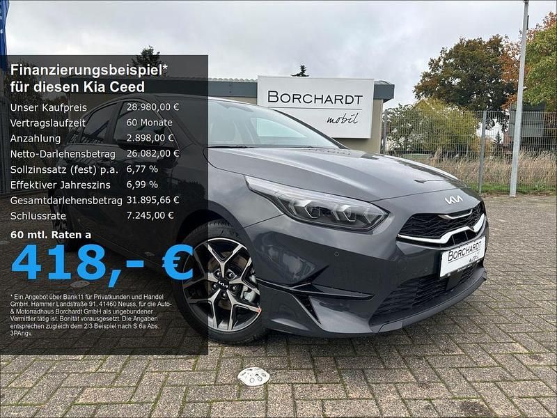 Neu Kia Ceed Style 139 PS (102 kW) 2025 Pentametal metallic (schwarz) Kleinwagen