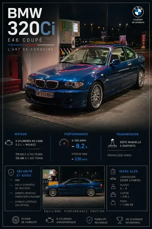 Brugt BMW 320 Performance 170 HK (125 kW) 2003 Blå