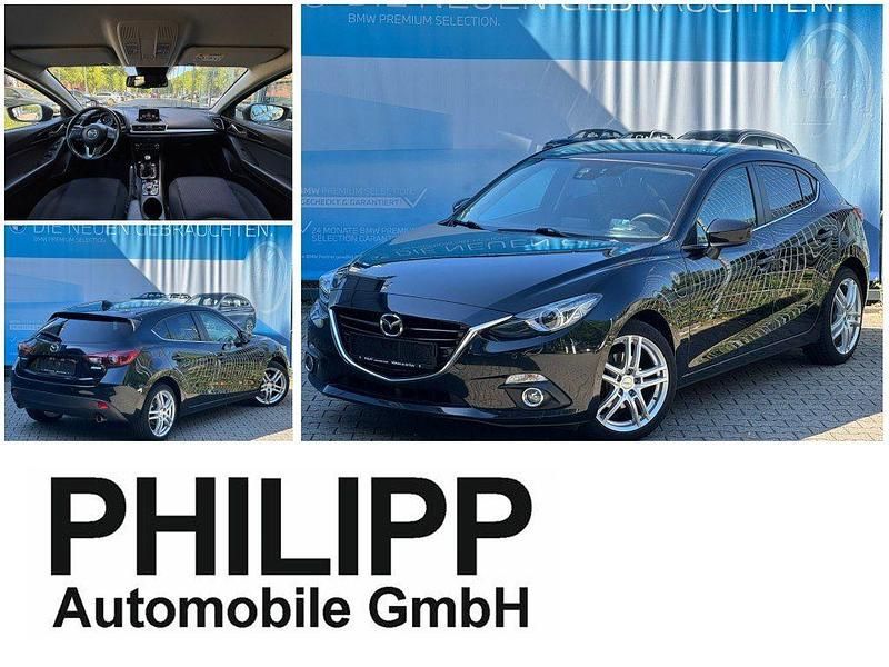 Onyxschwarz metallic Gebraucht 2017 Mazda 3 Sports-Line Limousine | 15.880 € (Fairer Preis) - Bild 1/4