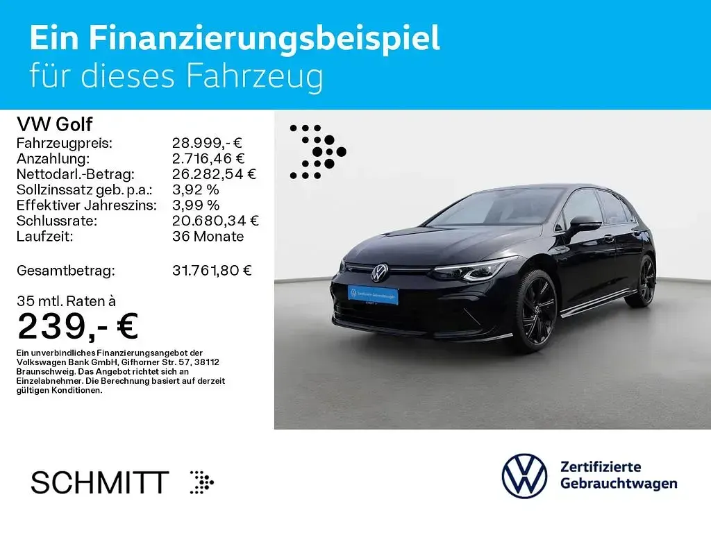 Gebraucht VW Golf VIII Style 150 PS (110 kW) 2024 Deep black perleffekt (metallic) Limousine