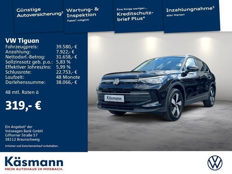 Schwarz Neu 2024 VW Tiguan Life SUV | 54.175 € (Teuer) - Bild 1/4