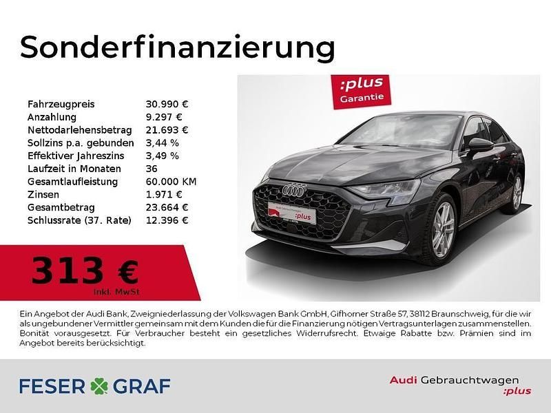 Manhattangrau metallic Gebraucht 2025 Audi A3 Ambiente Limousine | 30.990 € (Guter Preis) - Bild 1/4