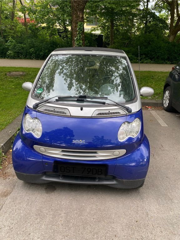 Blau Gebraucht 2001 Smart ForTwo Cabrio Cabrio | 999 € (Superpreis) - Bild 1/4