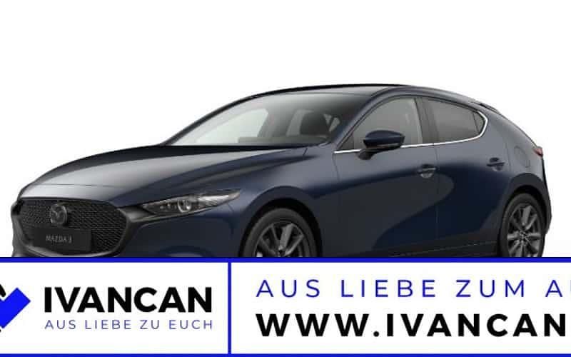 Blau Neu 2025 Mazda 3 Exclusive-Line Limousine | 31.350 € - Bild 1/4