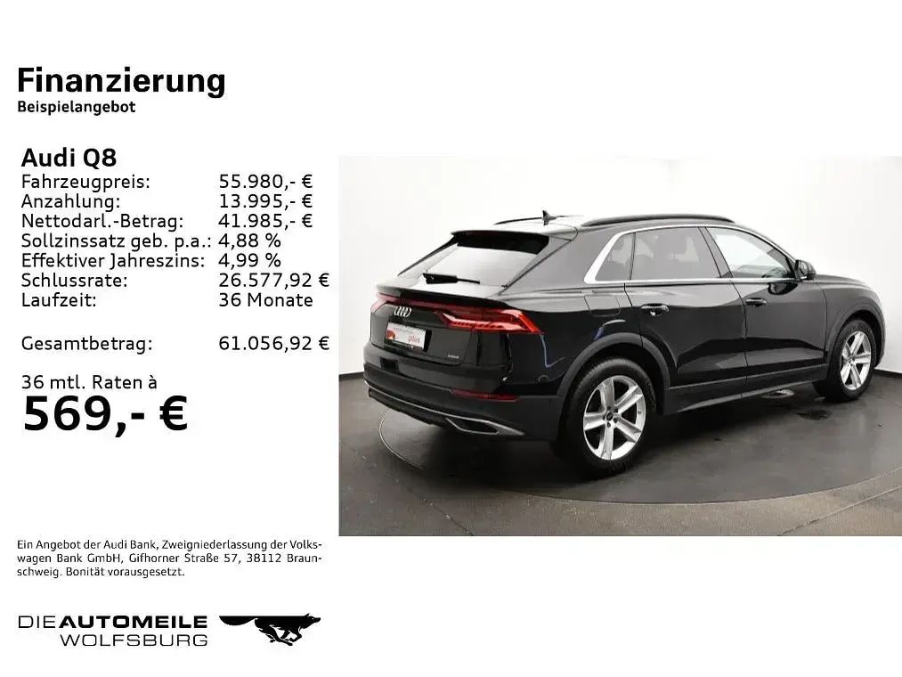 Gebraucht Audi Q8 Ambiente 340 PS (250 kW) 2022 Schwarz SUV