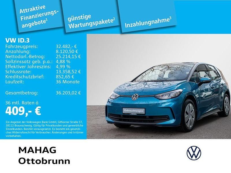 Gebraucht VW ID.3 Pure 125 kW (170 PS) 2025 Blau Kleinwagen