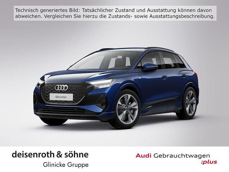Navarrablau metallic Gebraucht 2023 Audi Q4 e-tron S-Line SUV | 32.905 € (Superpreis) - Bild 1/4