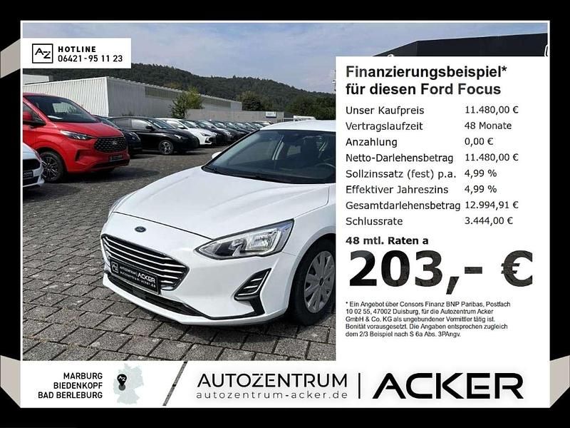 Frozen white Gebraucht 2018 Ford Focus Cool & Connect Limousine | 11.480 € (Fairer Preis) - Bild 1/1