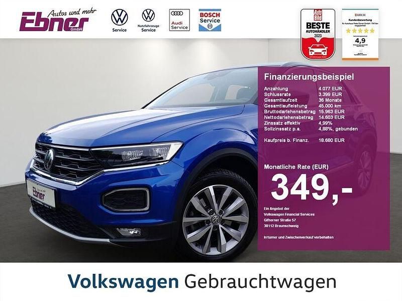 Schwarz Gebraucht 2018 VW T-Roc Style SUV | 18.680 € (Fairer Preis) - Bild 1/4