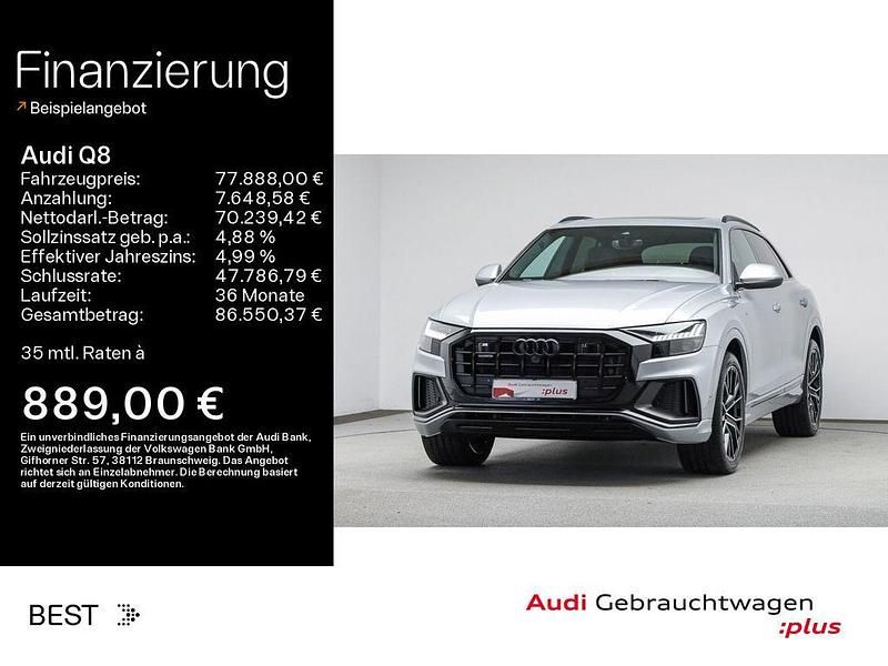 Satellitsilber metallic (metallic) Gebraucht 2024 Audi Q8 S-Line SUV | 77.888 € - Bild 1/4