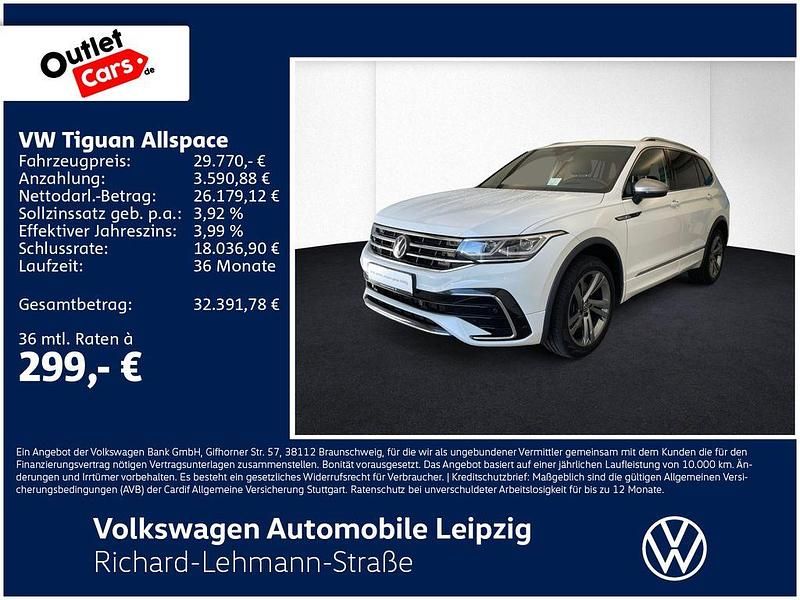 Gebraucht VW Tiguan Allspace R-line 200 PS (147 kW) 2022 Weiß SUV