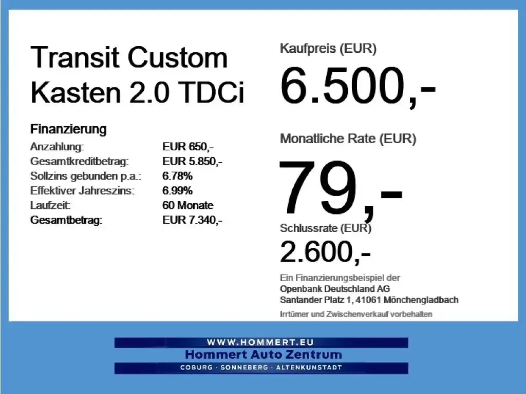 Gebraucht Ford Transit Custom 105 PS (77 kW) 2020 Frostweiß Van