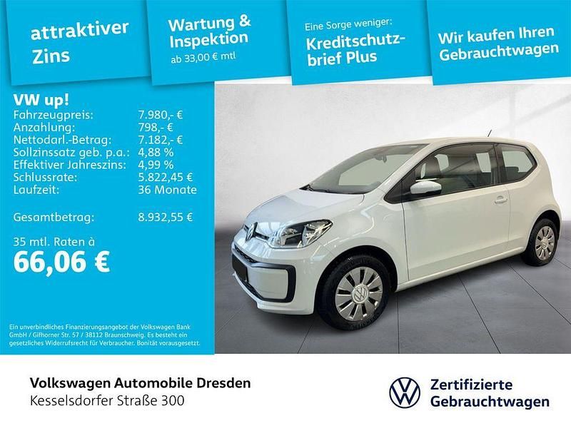 Gebraucht VW up! 68 PS (50 kW) 2021 Weiß Kleinwagen