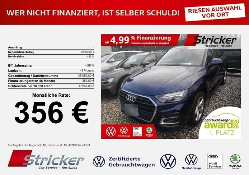 Gebraucht Audi Q5 Ambiente 163 PS (119 kW) 2021 Navarrablau metallic (metallic) SUV