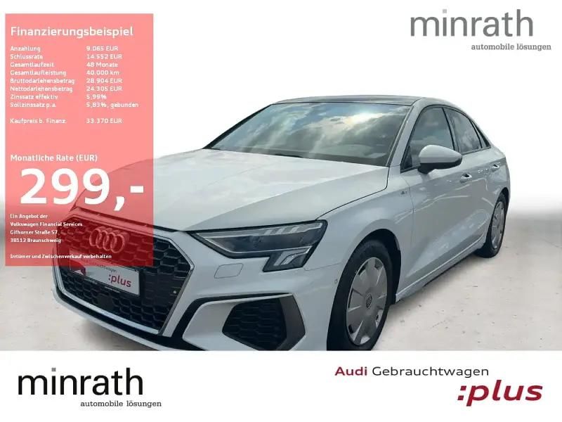 Weiß Gebraucht 2022 Audi A3 S-Line Limousine | 33.370 € (Teuer) - Bild 1/4