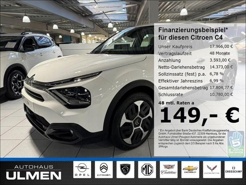 Weiss Gebraucht 2023 Citroën C4 Feel Limousine | 17.966 € (Guter Preis) - Bild 1/2