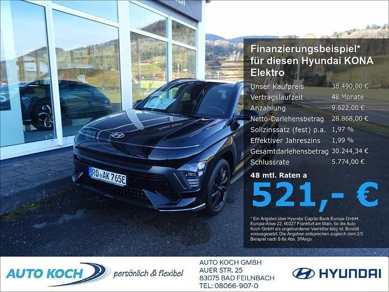 Abyss black / mic) (schwarz Gebraucht 2024 Hyundai Kona N Line SUV | 38.490 € (Fairer Preis) - Bild 1/4