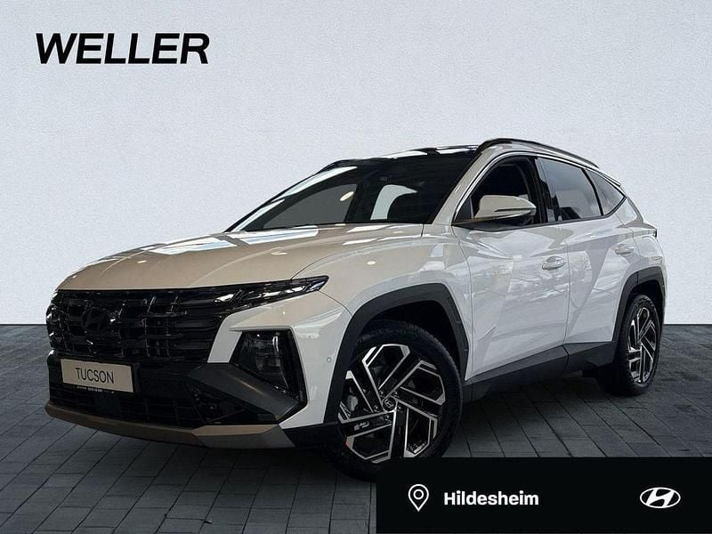 Atlas white, innenraum black, Gebraucht 2024 Hyundai Tucson Prime SUV | 39.890 € (Fairer Preis) - Bild 1/4