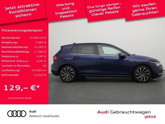 Gebraucht VW Golf VII Style 150 PS (110 kW) 2021 Blau Kleinwagen