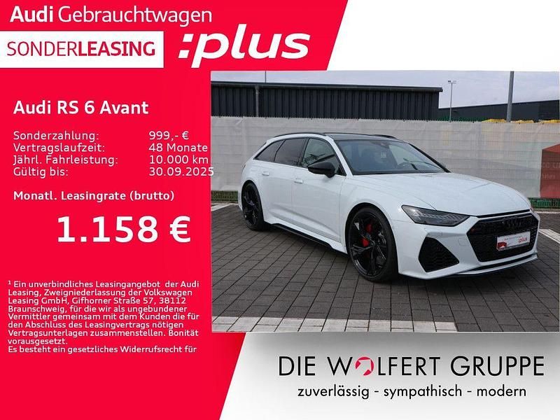 Gletscherweiß metallic Gebraucht 2024 Audi RS6 Ambiente Kombi | 117.840 € (Guter Preis) - Bild 1/4
