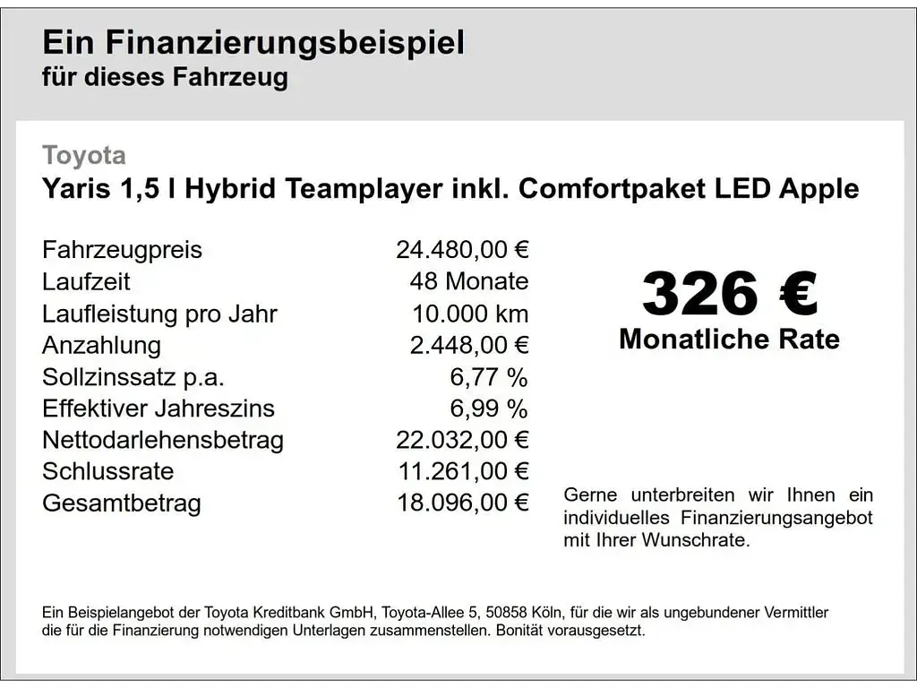 Neu Toyota Yaris Hybrid 92 PS (67 kW) 2025 Blau Limousine