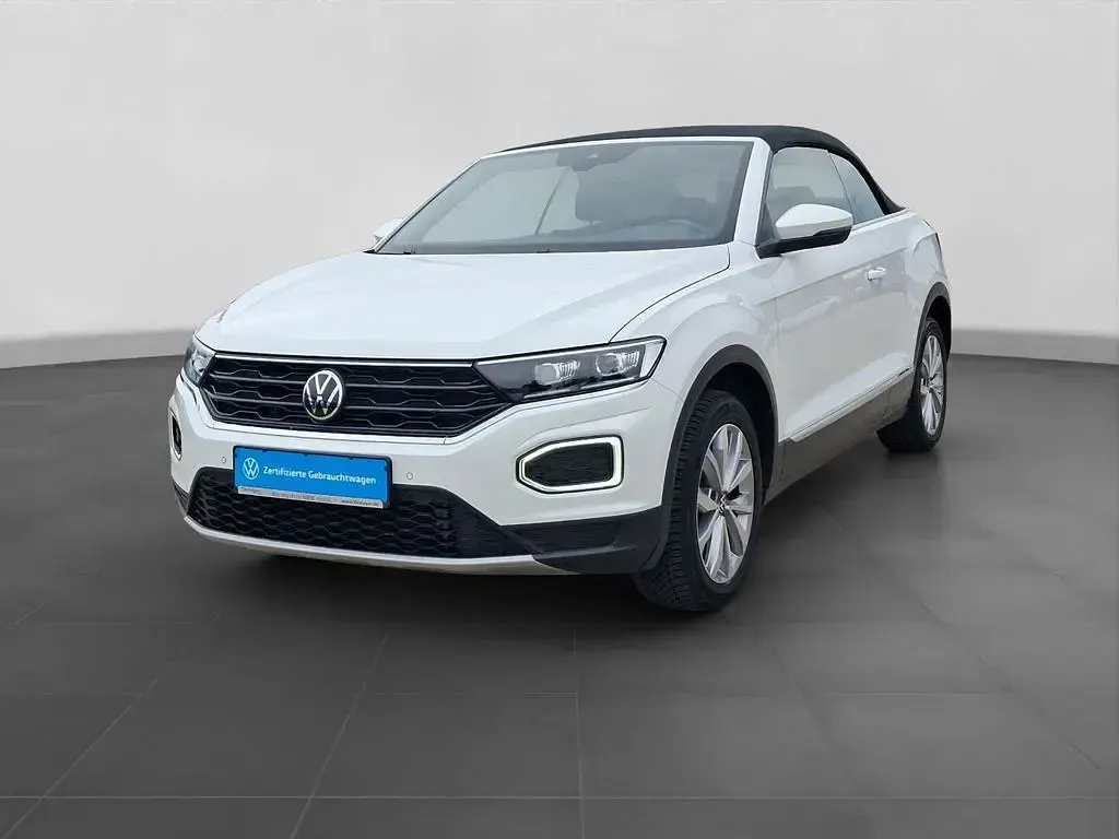 Gebraucht VW T-Roc Cabriolet Style 150 PS (110 kW) 2021 Weiß Cabrio