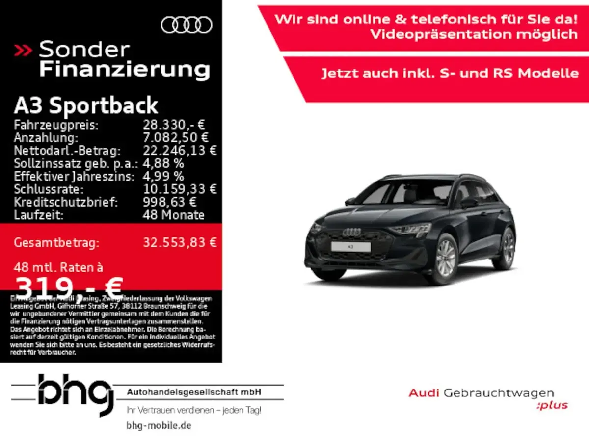 Gebraucht Audi A3 Ambiente 116 PS (85 kW) 2025 Grau Limousine