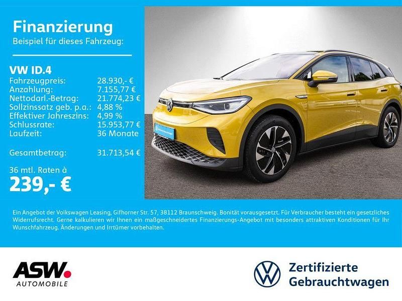 Honey yellow metallic Gebraucht 2021 VW ID.4 Pro Performance SUV | 28.930 € (Guter Preis) - Bild 1/4