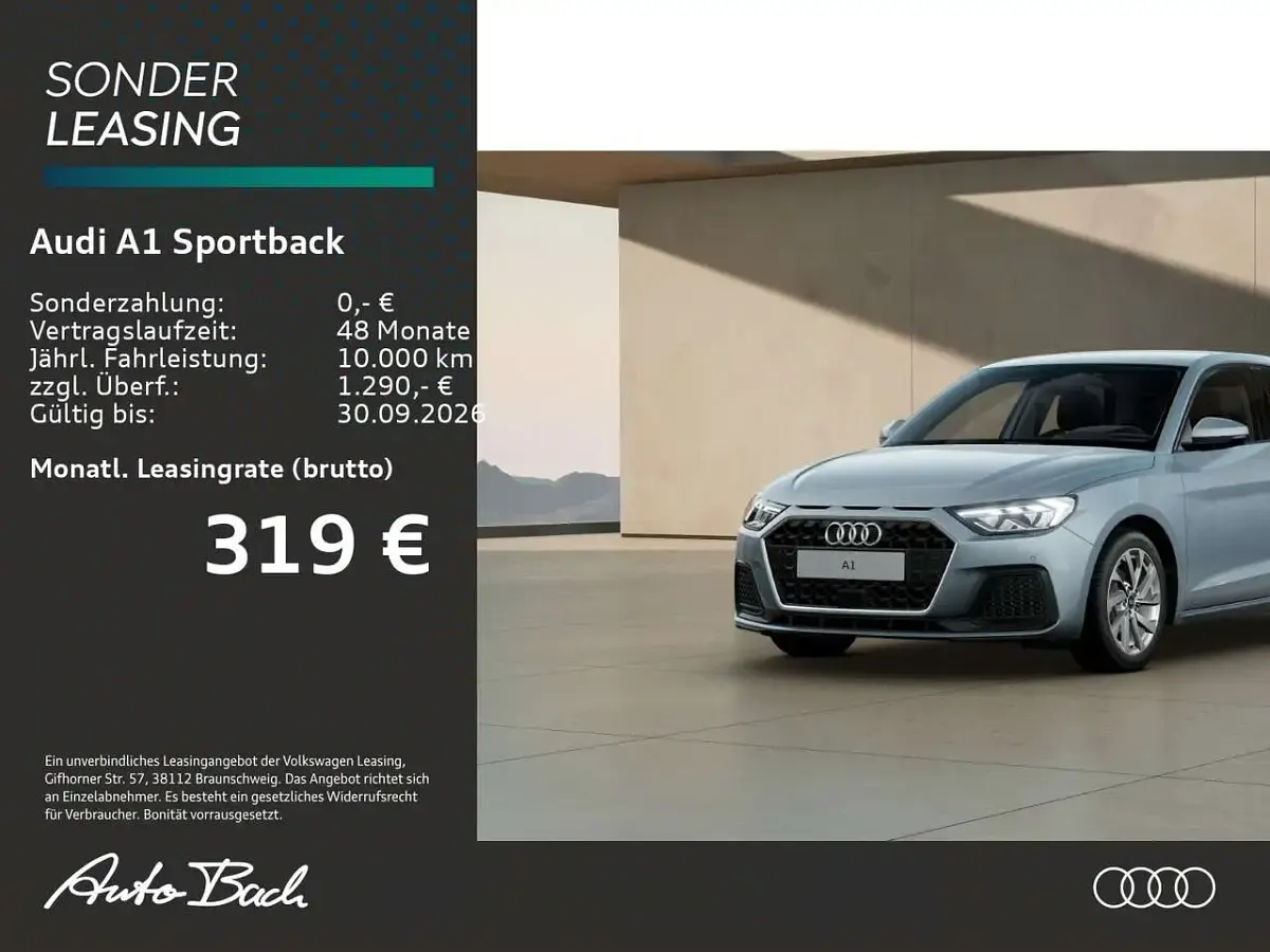 Neu Audi A1 Advanced Plus 95 PS (69 kW) 2026 Pfeilgrau perleffekt SUV