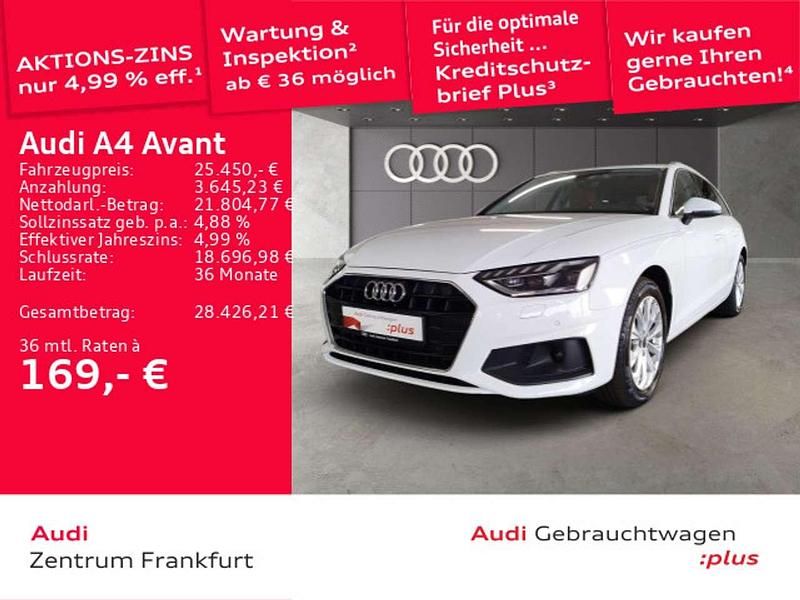 Ibisweiß Gebraucht 2022 Audi A4 Sport Kombi | 25.450 € (Guter Preis) - Bild 1/3