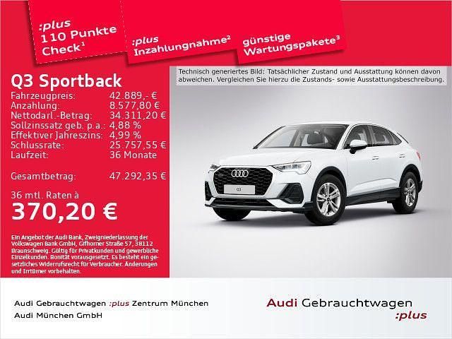 Weiß Gebraucht 2024 Audi Q3 Sportback Performance SUV | 42.889 € (Fairer Preis) - Bild 1/2