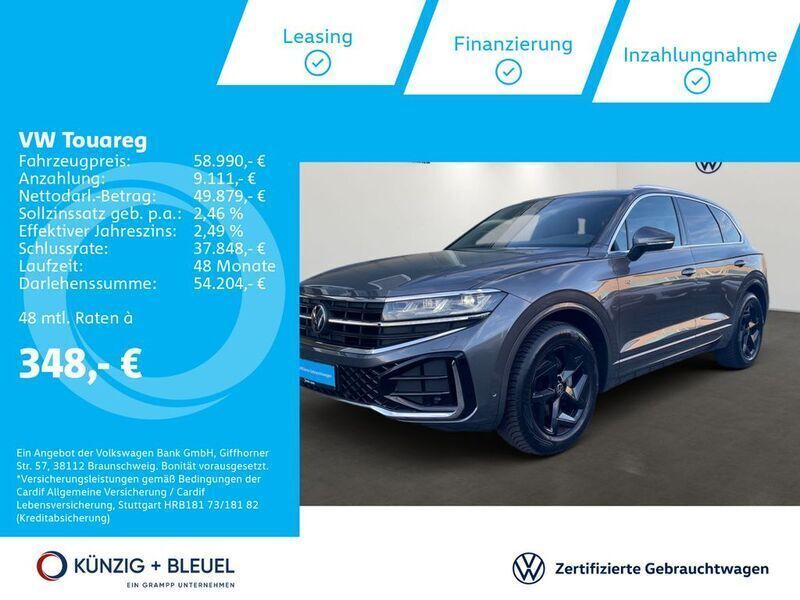Siliziumgrau metallic Gebraucht 2024 VW Touareg R-line SUV | 62.380 € (Teuer) - Bild 1/4